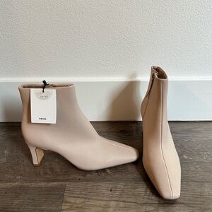 Mango cream ankle booties NWT